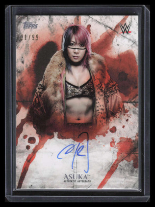 2018 Topps WWE Undisputed Autographs Orange UAAS Asuka Auto 21/99