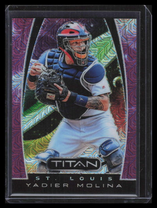 2019 Panini Titan Purple Mojo 23 Yadier Molina 47/75