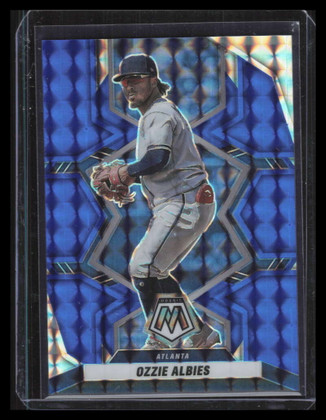 2022 Panini Mosaic Mosaic Blue Refractor 131 Ozzie Albies 37/99