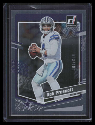 2023 Donruss Press Proof Silver 73 Dak Prescott 3/100