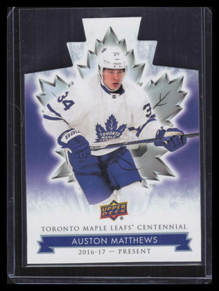 2017-18 Toronto Maple Leafs Centennial Blue Die Cut 11 Auston Matthews