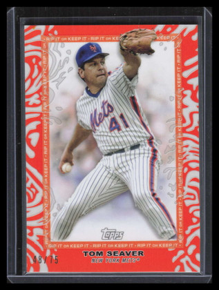 2022 Topps Rip Orange 41 Tom Seaver 48/75 RIPPED