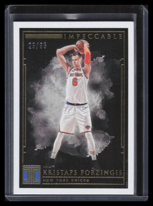 2018-19 Panini Impeccable Gold 71 Kristaps Porzingis 25/35