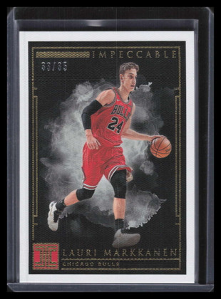 2018-19 Panini Impeccable Gold 19 Lauri Markkanen 33/35