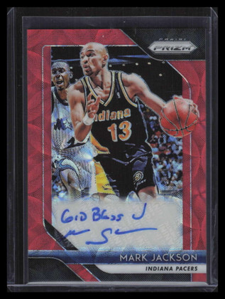 2018-19 Panini Prizm Signatures Prizms Choice 54 Mark Jackson Auto
