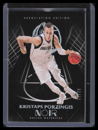 2019-20 Panini Noir Holo Silver 38 Kristaps Porzingis 17/25 Association Edition