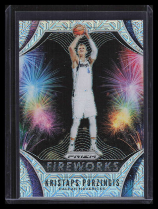 2019-20 Panini Prizm Fireworks Prizms Mojo Refractor 20 Kristaps Porzingis 10/25