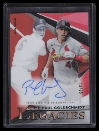 2021 Finest Legacies Autographs Orange Refractor Paul Goldschmidt Auto 13/25