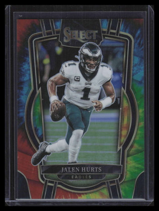 2022 Select Prizm Tie Dye Refractor 219 Jalen Hurts 7/25 Club Level