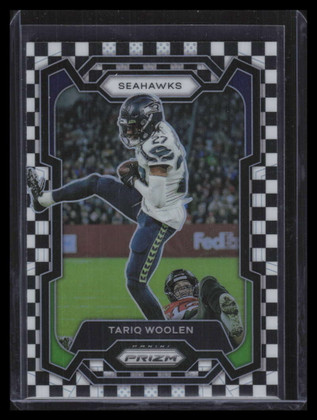 2023 Panini Prizm Prizms Black and White Checker Checkerboard 263 Tariq Woolen