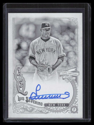 2017 Topps Gypsy Queen Autographs Black and White GQALS Luis Severino Auto 38/99