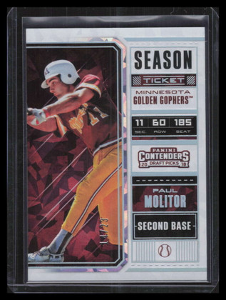 2018 Panini Contenders Draft Picks Variations Cracked Ice 25 Paul Molitor 14/23