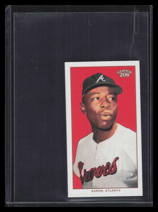 2002 Topps 206 Carolina Brights 287b Hank Aaron White Jersey RET Retired 135985