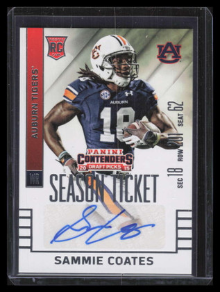 2015 Panini Contenders Draft Picks 138b Sammie Coates Blue Rookie Auto sp2 /50
