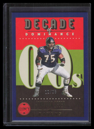 2023 Panini Legacy Decade of Dominance Indigo 13 Jonathan Ogden 12/25