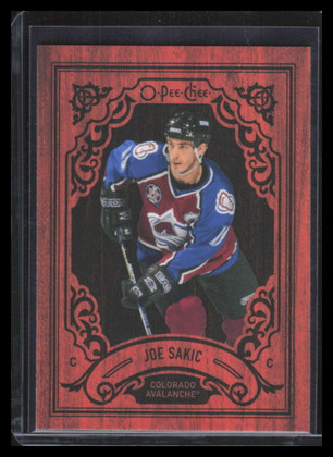 2023-24 O-Pee-Chee Wood Variants Cherry WJS Joe Sakic