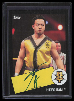 2015 Topps Heritage WWE Autographs Black NNO Hideo Itami Rookie Auto 41/50