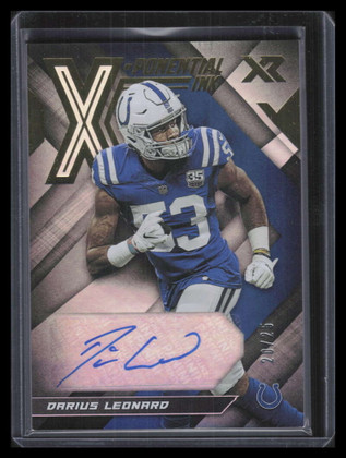 2019 Panini XR X-Ponential Ink 17 Darius Leonard Auto 20/25