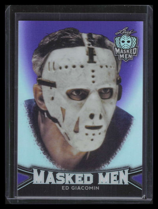 2016-17 Leaf Masked Men Prismatic Purple 8 Ed Giacomin 11/25