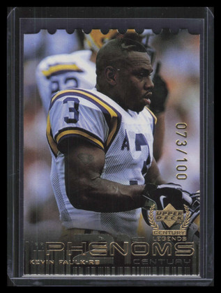 1999 Upper Deck Century Legends Century Collection 150 Kevin Faulk Rookie 73/100