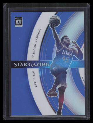 2021-22 Donruss Optic Star Gazing Blue Refractor 11 Donovan Mitchell 20/49