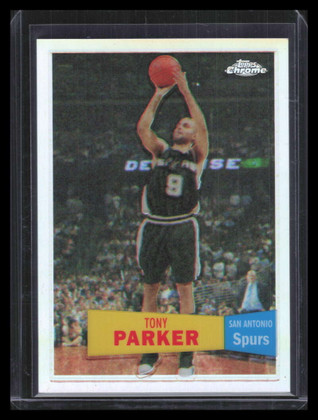 2007-08 Topps Chrome 1957-58 Variation Refractor 36 Tony Parker 987/999