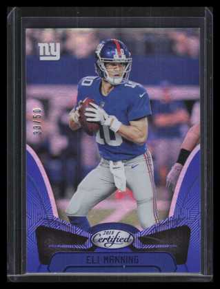 2018 Certified Mirror Blue 48 Eli Manning 33/50
