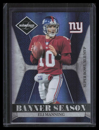 2008 Leaf Limited Banner Season Holofoil 20 Eli Manning 2/100