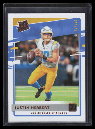 2020 Donruss Rated Rookies Canvas 303 Justin Herbert Rookie