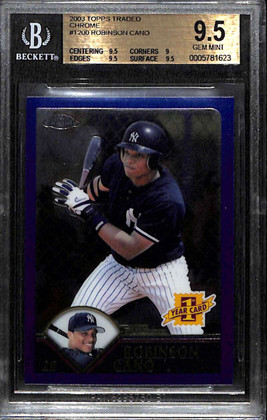 2003 Topps Chrome Traded t200 Robinson Cano Rookie BGS 9.5 GEM MINT