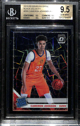 2019-20 Donruss Optic Black Velocity 200 Cameron Johnson RR Rookie 39/39 BGS 9.5
