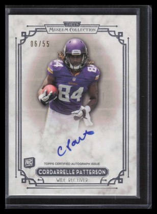 2013 Topps Museum Signature Series Autographs Cordarrelle Patterson RC Auto 6/55