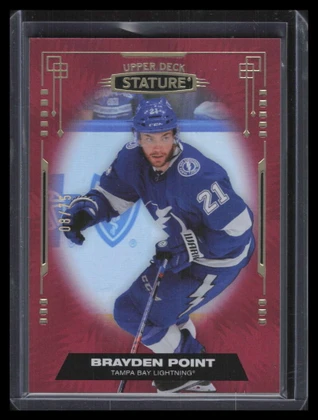 2021-22 Upper Deck Stature Red 21 Brayden Point 8/75