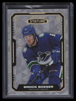 2021-22 Upper Deck Stature Design Variant 84 Brock Boeser 53/65