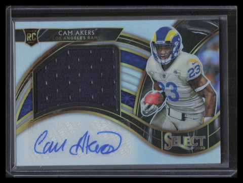 2020 Select Jumbo Signature Swatches Prizm 21 Cam Akers Rookie Jersey Auto 82/99