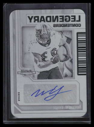 2023 Panini Contenders Optic Legendary Autographs Plate Willis McGahee Auto 1/1