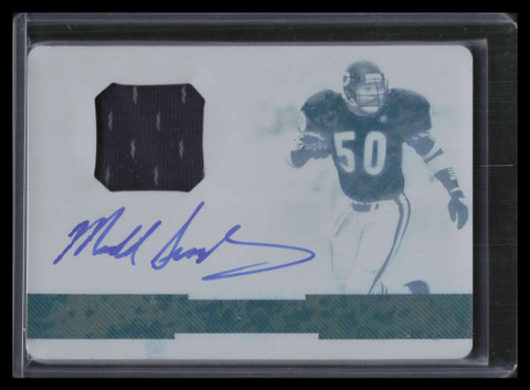 2018 National Treasures Signature Printing Plate Mike Singletary Jersey Auto 1/1 ID: 154748