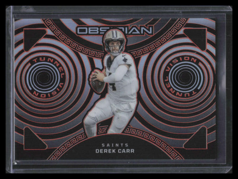 2023 Panini Obsidian Tunnel Vision Electric Etch Orange 20 Derek Carr 63/65