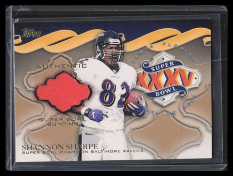 2001 Topps Super Bowl Bunting sbb4 Shannon Sharpe Super Bowl XXXV Bunting