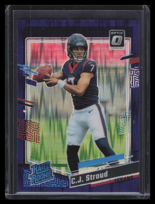 2023 Donruss Optic Purple Shock Refractor 244 CJ Stroud RR Rated Rookie