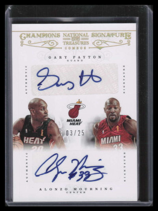 2012-13 National Treasures Champions Signatures Gary Payton Mourning Auto 3/25