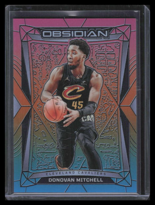 2023-24 Panini Obsidian Electric Etch Neon Flood 94 Donovan Mitchell