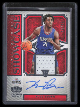 2023-24 Crown Royale Royal Rookie Showcase 17 Kobe Brown Rookie Patch Auto 43/49