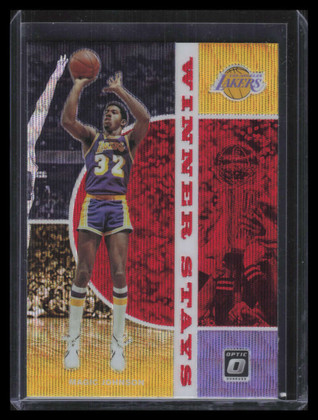 2019-20 Donruss Optic Winner Stays Red Wave Refractor 1 Magic Johnson