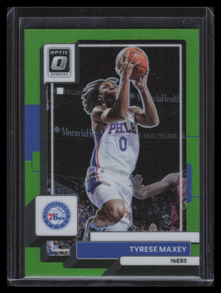 2022-23 Donruss Optic Lime Green Refractor 26 Tyrese Maxey 116/149