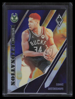 2023-24 Panini Phoenix Operation Detonation Blue 20 Giannis Antetokounmpo 23/25