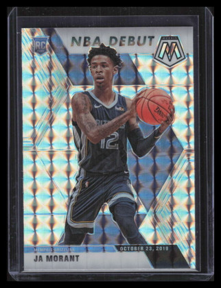 2019-20 Panini Mosaic Mosaic Silver Refractor 274 Ja Morant NBA Debut Rookie