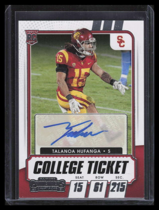 2021 Panini Contenders Draft Picks 242 Talanoa Hufanga Rookie Auto