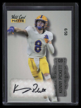 2022 Wild Card Matte Silver Autographs Green Kenny Pickett Rookie Auto 6/50