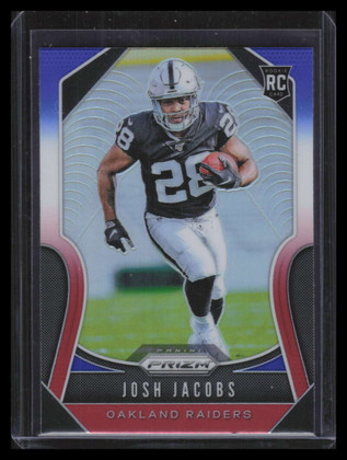 2019 Panini Prizm Prizms Red White and Blue Refractor 323 Josh Jacobs Rookie